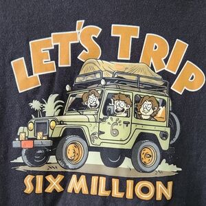 Limited Edition Let's Trip Six Million Graphic Tee with Jeep Design